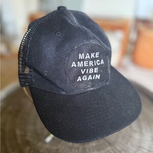 Make america vibe Black Mesh patch Trucker Hat the sd collective San Diego
